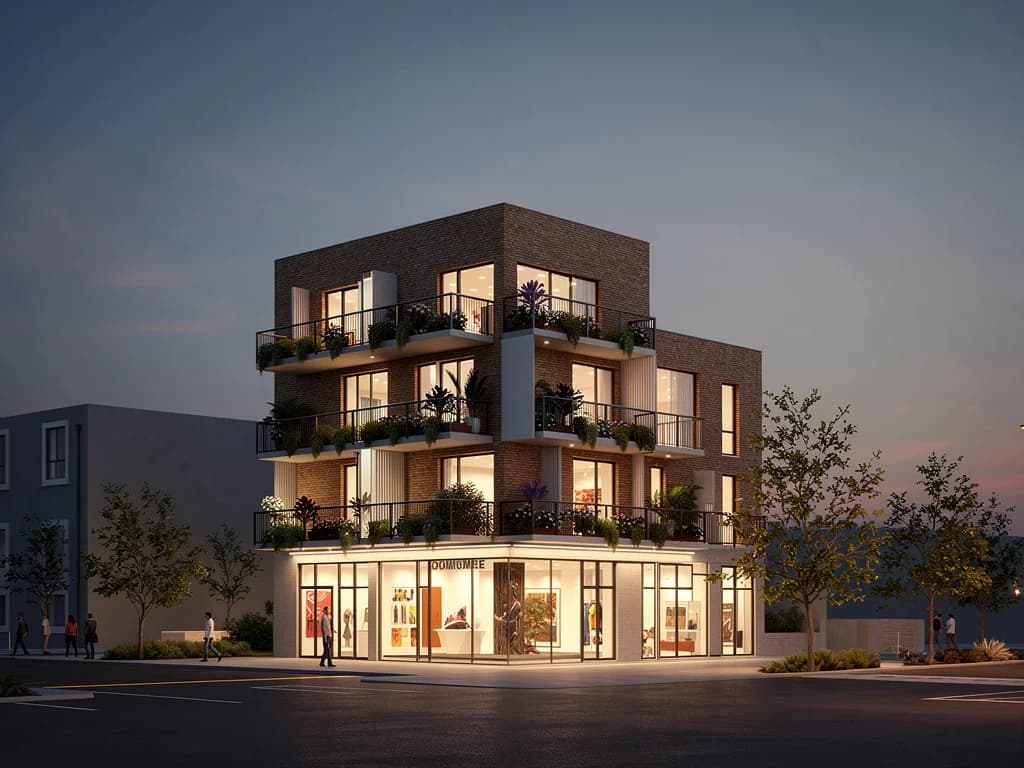 Mixed-use building — AI render