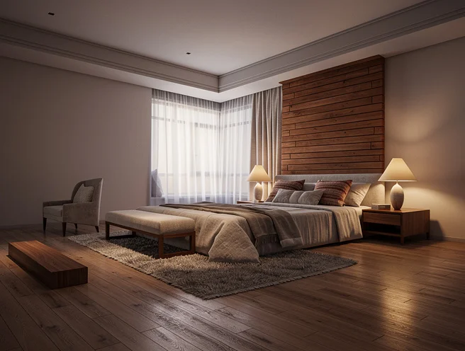 Bedroom · sketch → render render