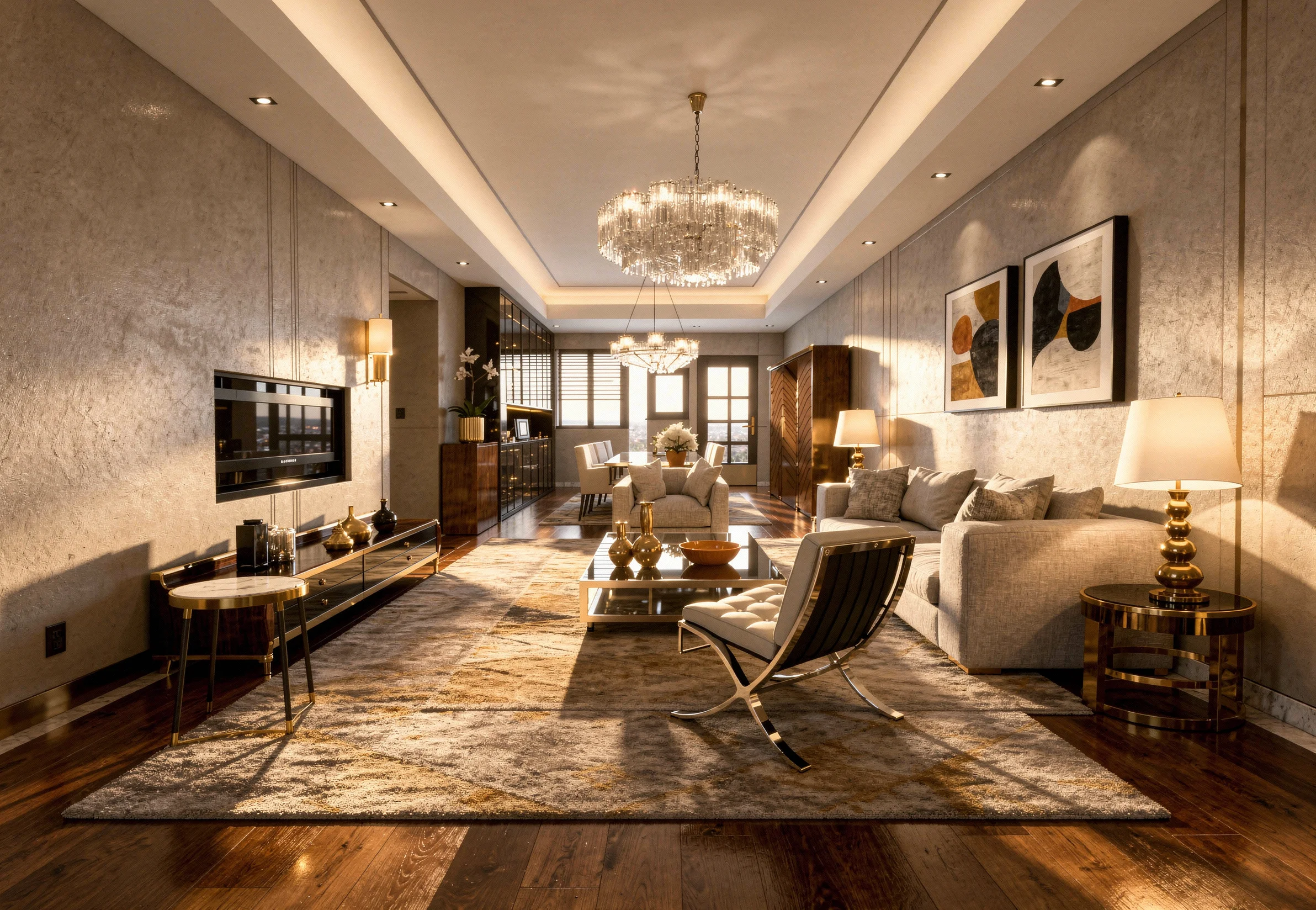 Luxury living · sketch → render render