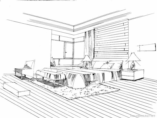 Bedroom · sketch → render sketch